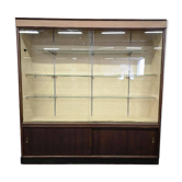 XL vintage wooden display cabinet / sideboard / wall cupboard