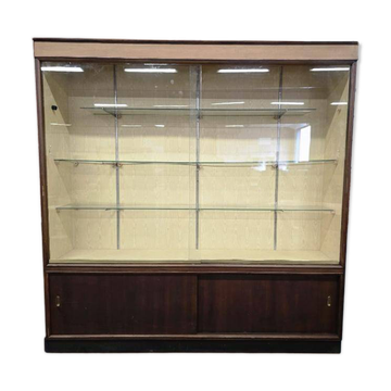 Vitrine XL vintage en bois / buffet / armoire murale