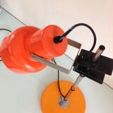 Sliding desk lamp orange vintage 70s