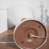 Art Deco Mazda lamp in opaline and chromed metal