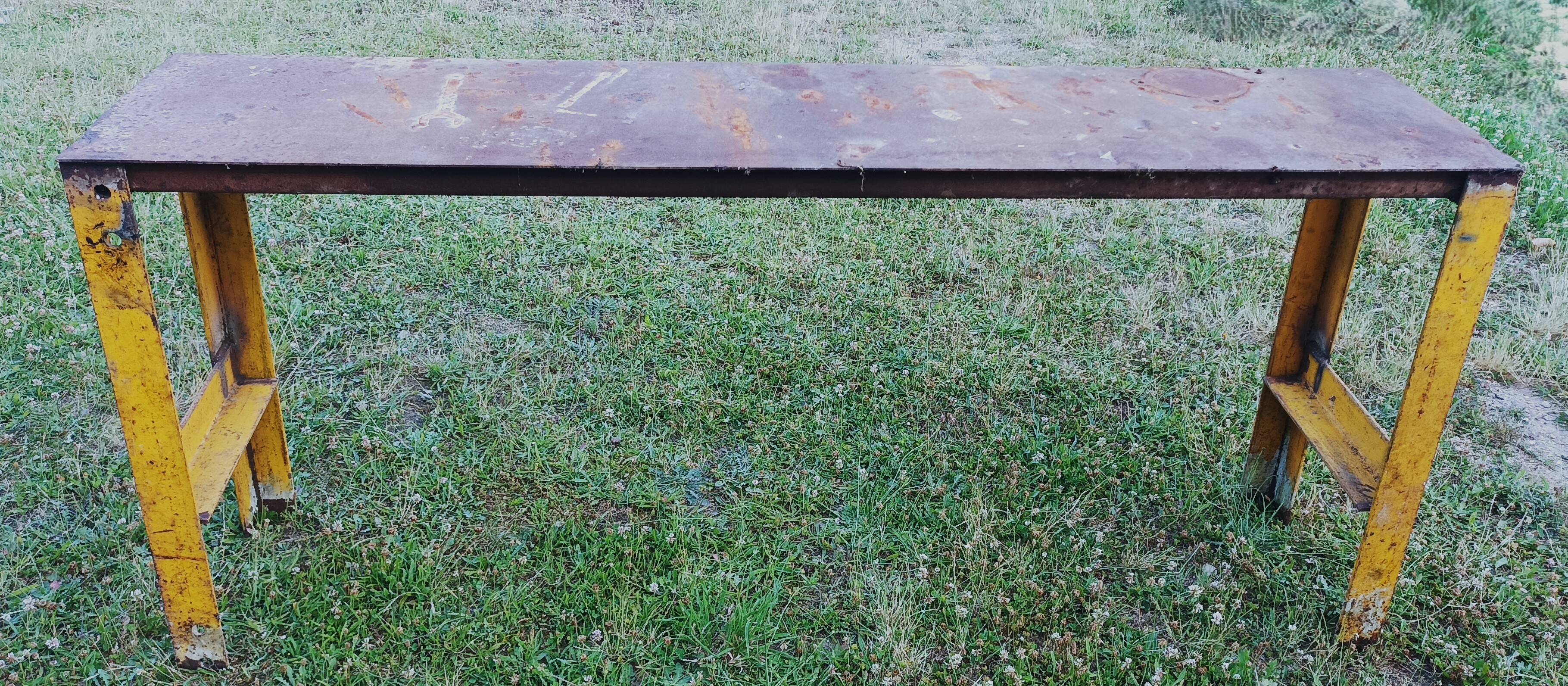 Industrial metal workbench