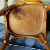 Chaise de bistrot Mahieu en bois courbé début XXème
