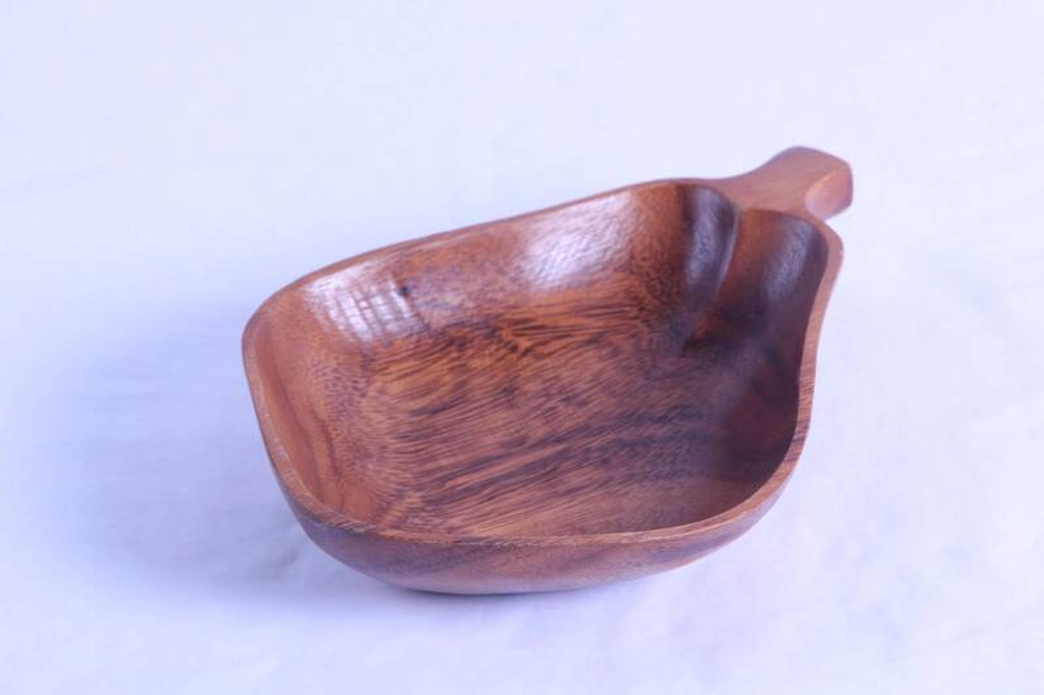 Pair of pear-shaped wooden trinket trays