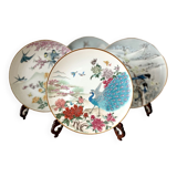 Lot 4 decorative plates porcelain Franklin mint FP Japan 1981