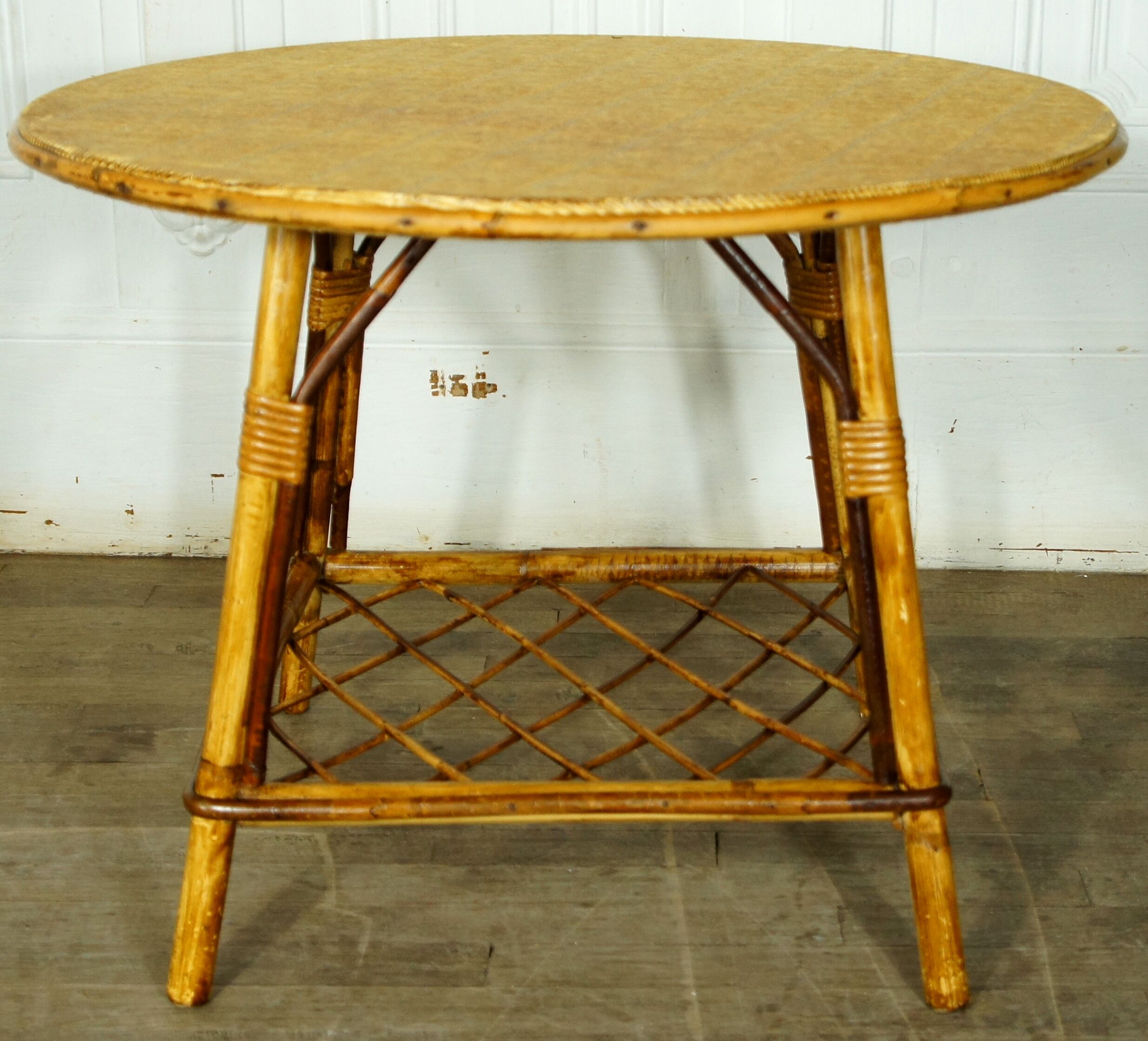 Rattan coffee table & similoid Rio 1960
