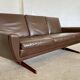 Vintage retro danish mid-century g. thams 3 person sofa in brown leather