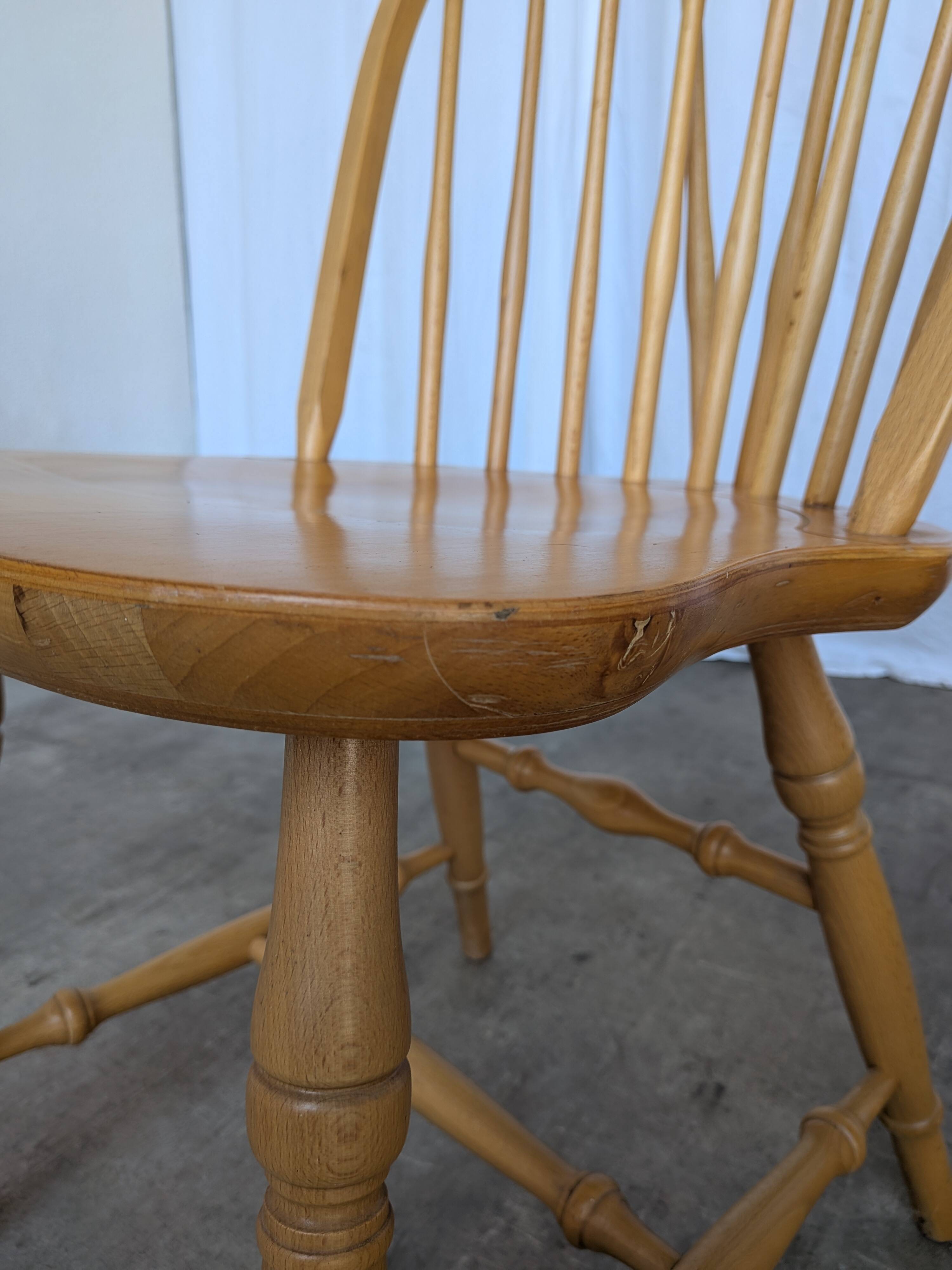 Vintage Windsor Style Dining Chair: Rustic Farmhouse Kitchen