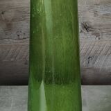 Vase verre bullé vert