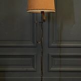 Neo-Gothic floor lamp with 2 candle holders, early 20th century, ironwork