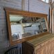 Miroir XXL biseauté en chêne, 210cm de L
