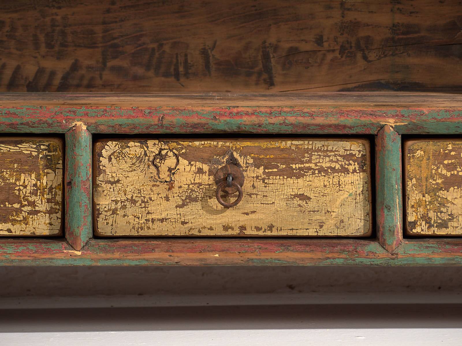 Antique wabi sabi style low cabinet (c.1900)