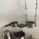 Ancienne cafetière à renversement en métal argenté