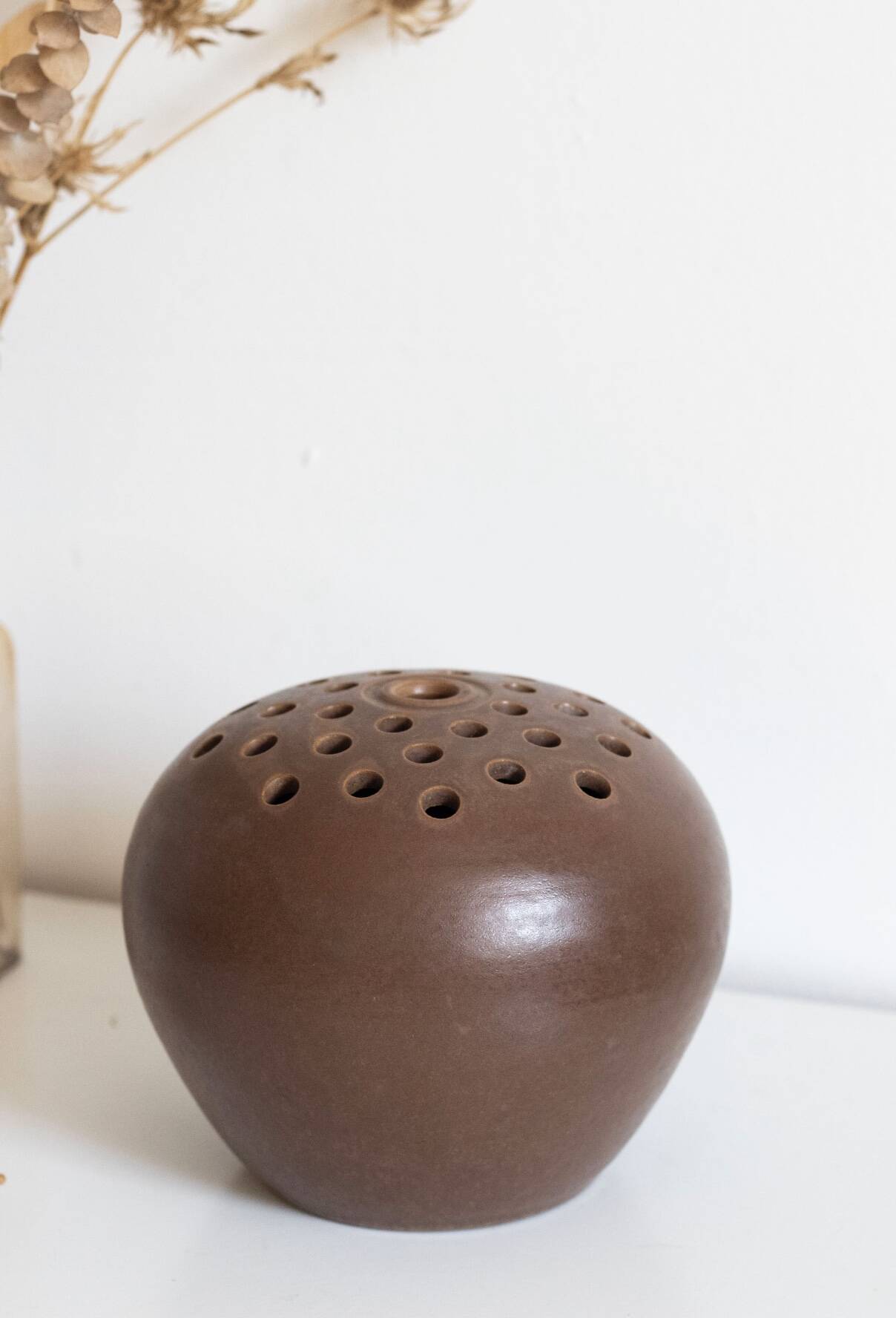 Large vintage signed flower pick