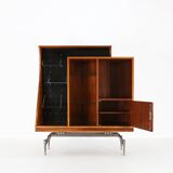 Rare A-geometrically Italian Mid-century cabinet in rosewood, 1960s