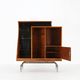 Rare A-geometrically Italian Mid-century cabinet in rosewood, 1960s