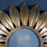 Old sunny gilded brass wall lamp 50