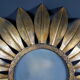 Old sunny gilded brass wall lamp 50