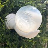 rare handmade ceramic and glass wall light