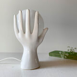 Hand lamp ceramic opal globe