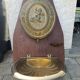 Antique wall-mounted washbasin in brass and wood – cherub decoration, 19th century style