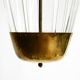 Mid-Century Pendant Lamp by Vereinigte Werkstätten, in Brass and Plexiglass