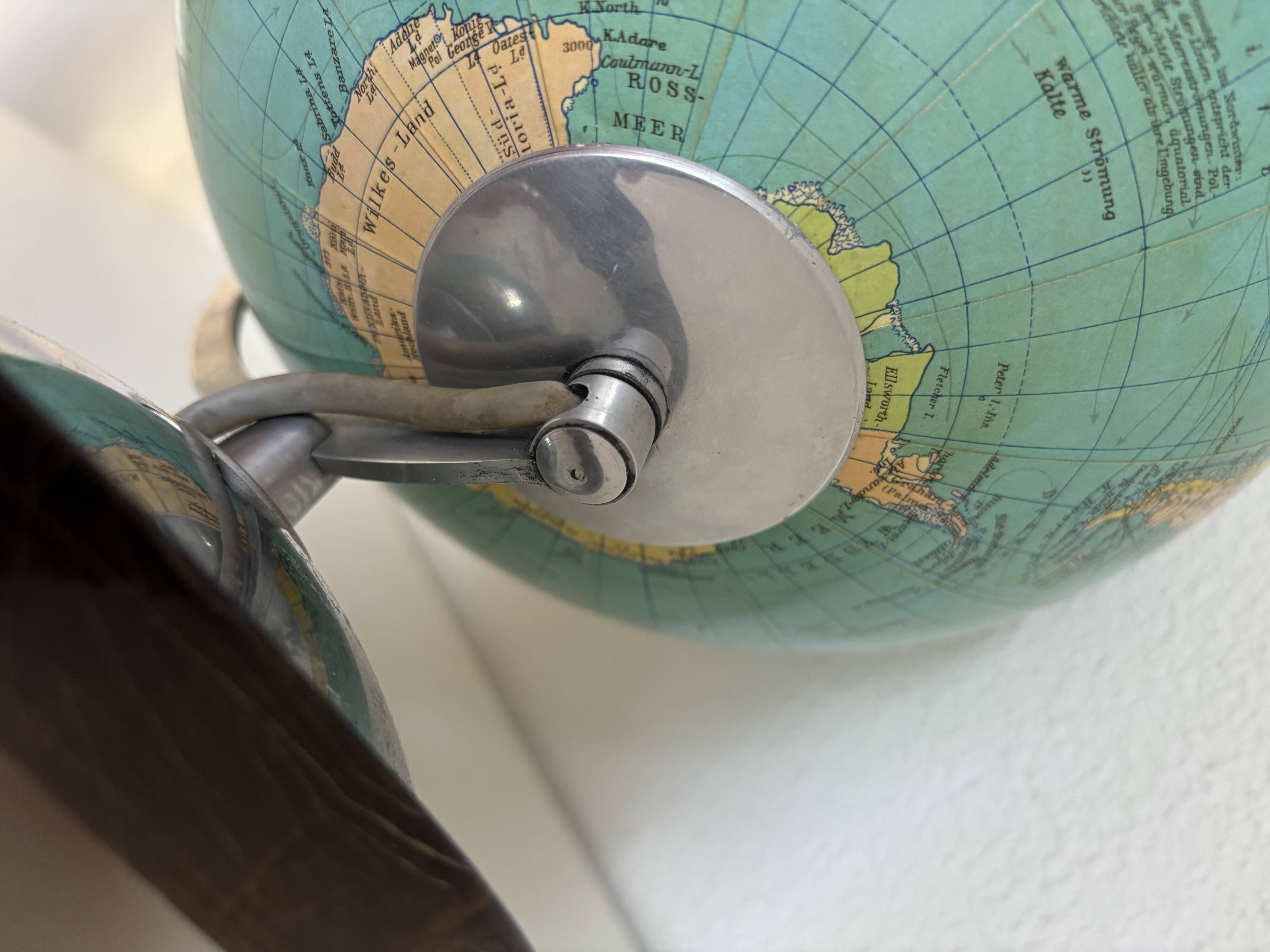 Vintage terrestrial globe 1965 German glass Columbus duo - 34 cm