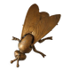 Cendrier vide poche Mouche abeille métal doré vintage