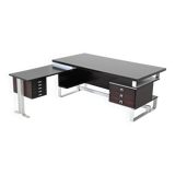 Abbondinterni executive corner desk in Mahogany Italy 1970