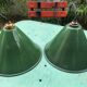 2 suspensions with enamelled sheet metal cones