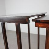 Art Deco Nesting Tables in Mahogany Veneer, 1930s, Czechoslovakia