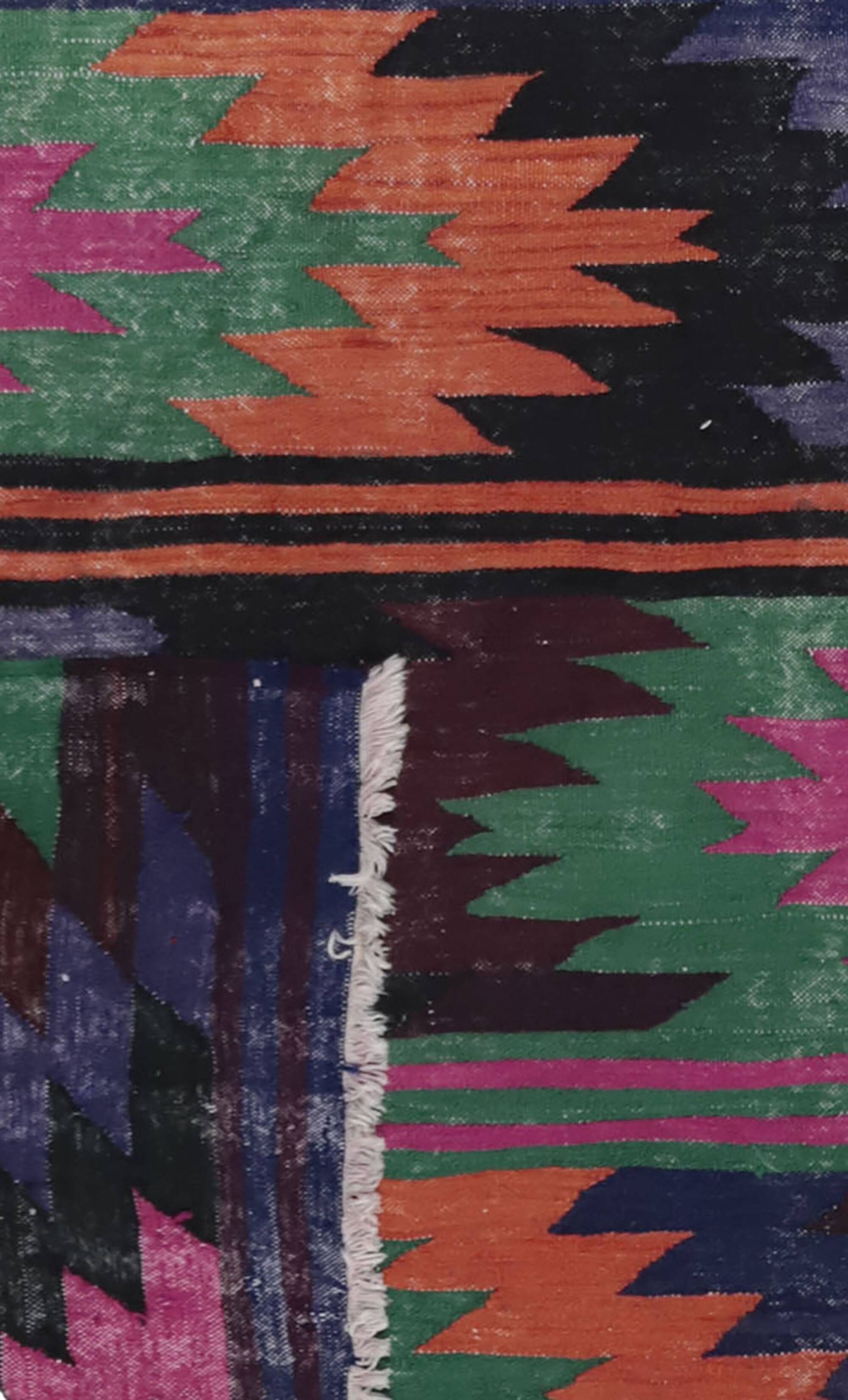 Turkish Kilim Yuruk Vintage 177x338 cm Geometric Multicoloured