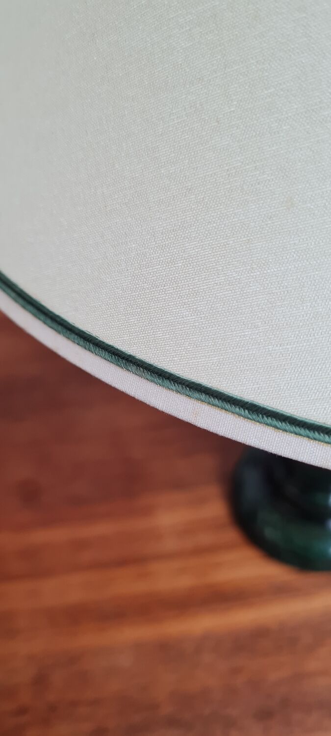 Emerald green alabaster lamp