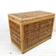 Coffee table or Chest in wicker, bamboo and wood of the 1960s Louis Sognot