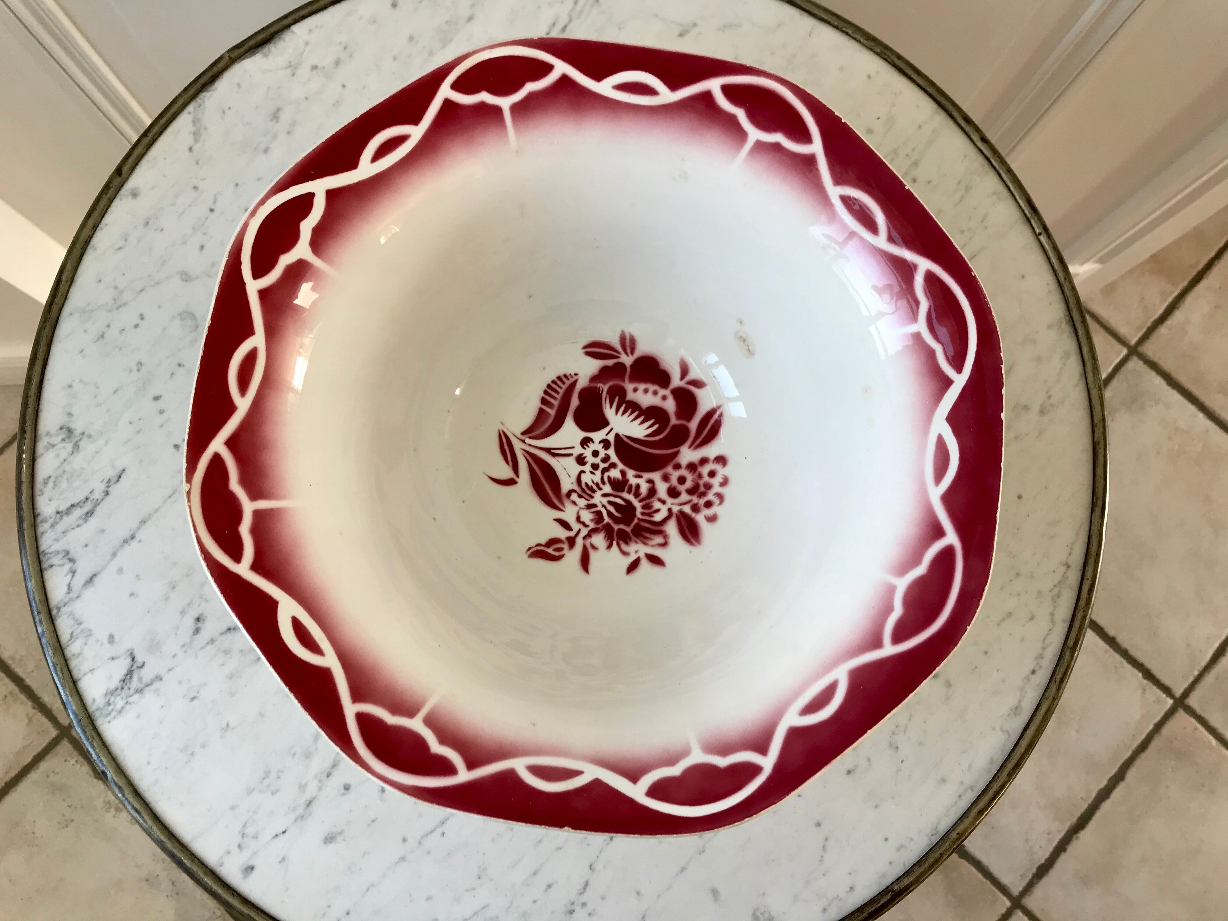 Salad bowl Digoin Sarreguemines model Odette