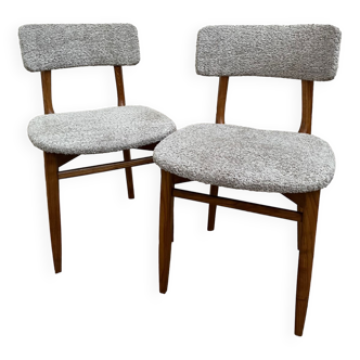 Paire de chaises scandinave bouclette