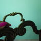 Old solid brass chimney fire barrier, 3 shutters, 2 handles
