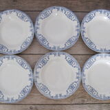 6 hollow plates in iron earth from Digoin Sarreguemines.