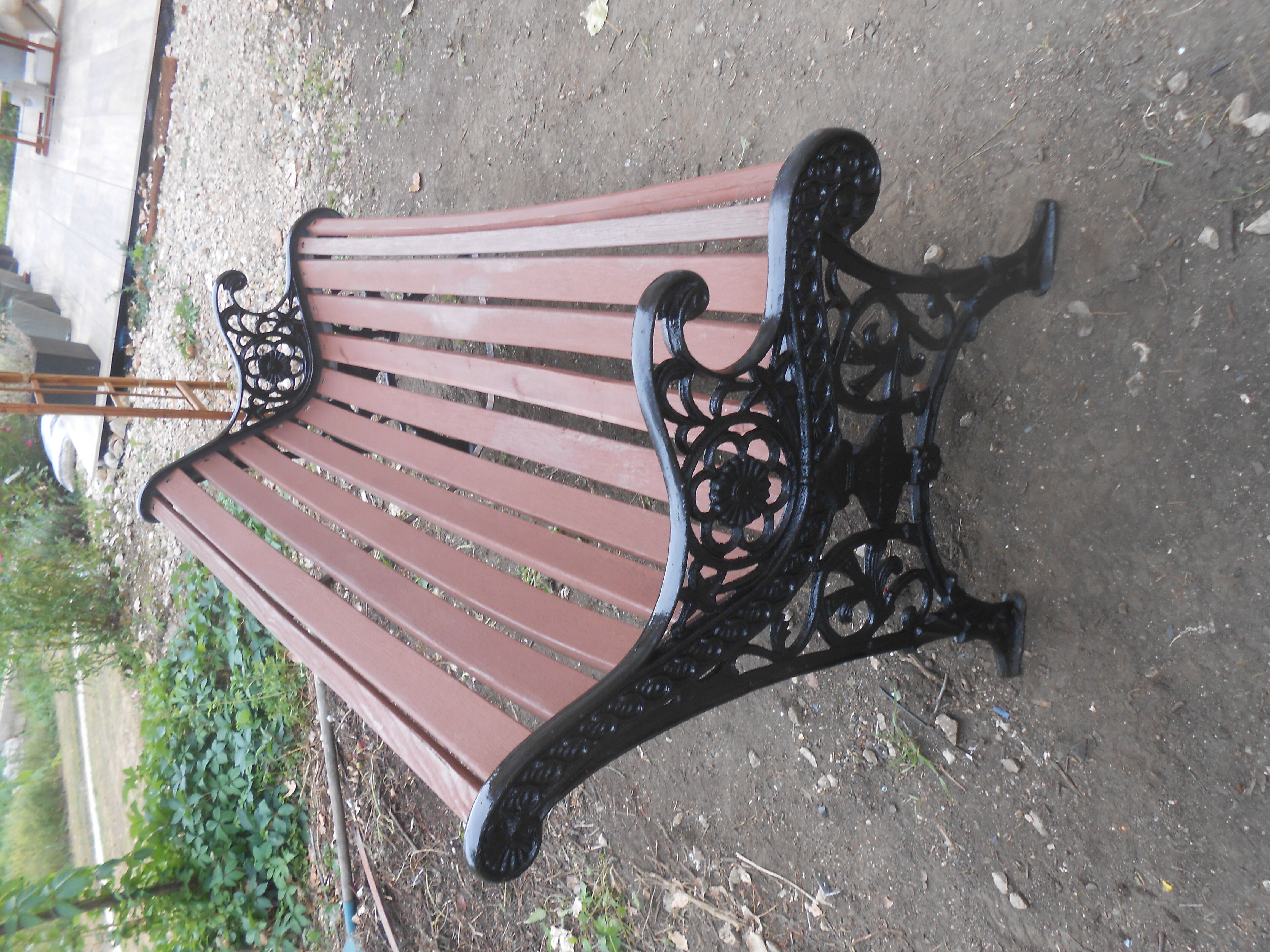 Victorian cast garden bench