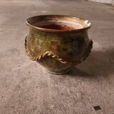 Cache pot, glazed earthenware pot