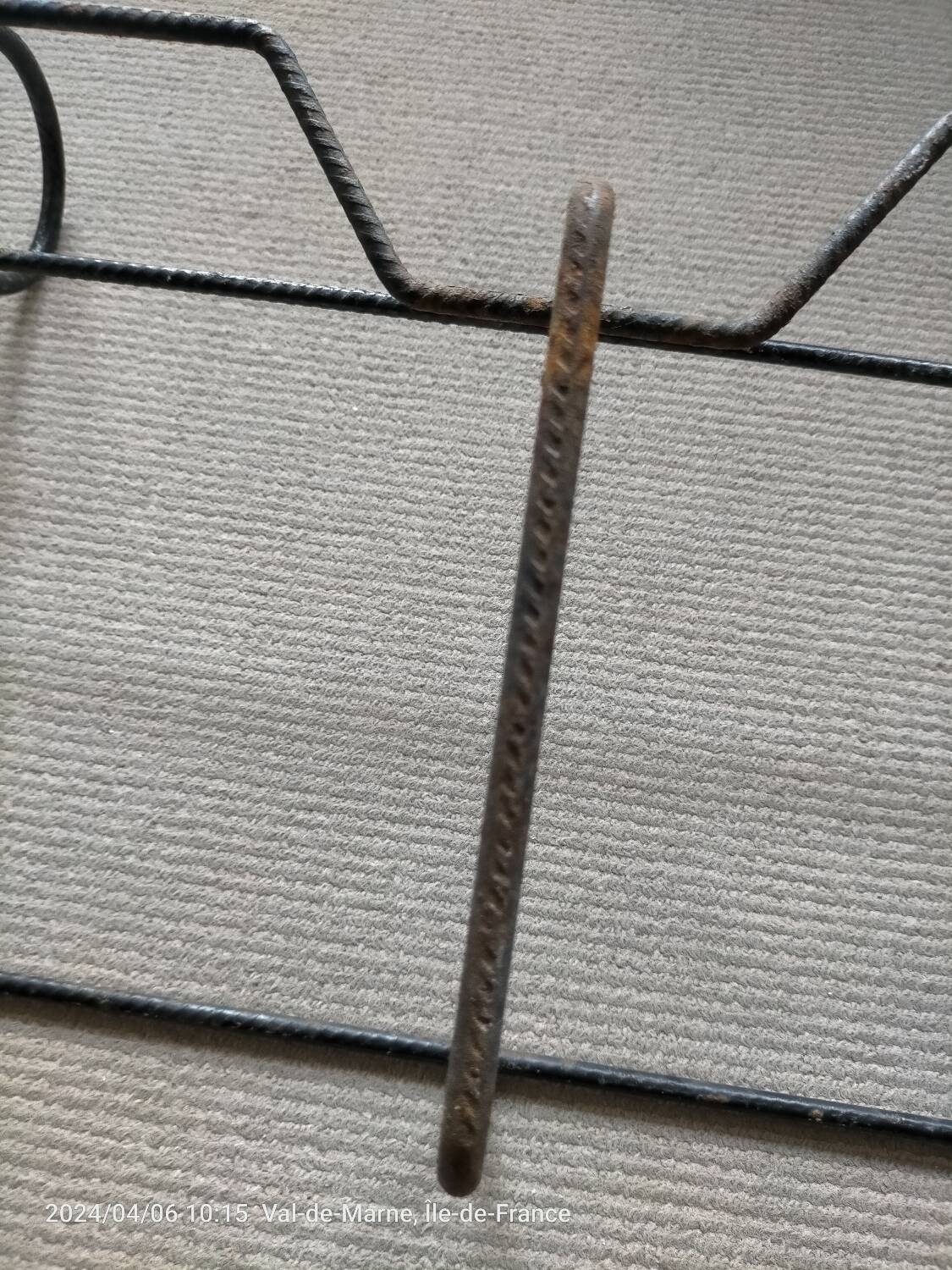 Vintage twisted iron planter