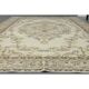 1970s Vintage Turkish Oushak Handmade Wool Cotton Beige Area Rug 186x306