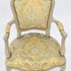 Pair of Louis XV style convertible armchairs