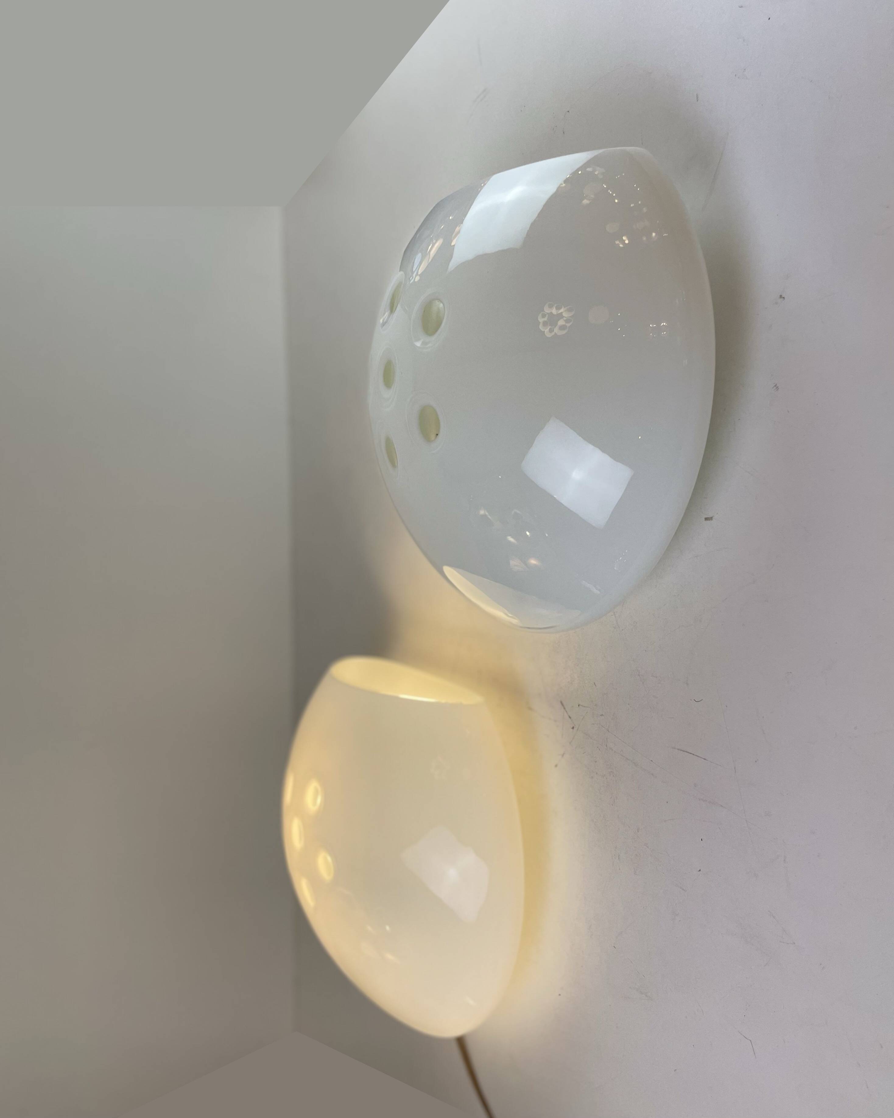 Murano Wall Lamps In The Style Of Carlo Nason For Mazzega, Italy, 1980s