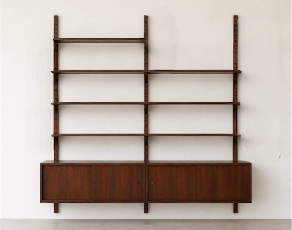 Modular library office Cado in rosewood, Poul Cadovius Denmark