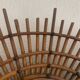 Vintage 1960s rattan sun mirror spiral - 80 x 62 cm