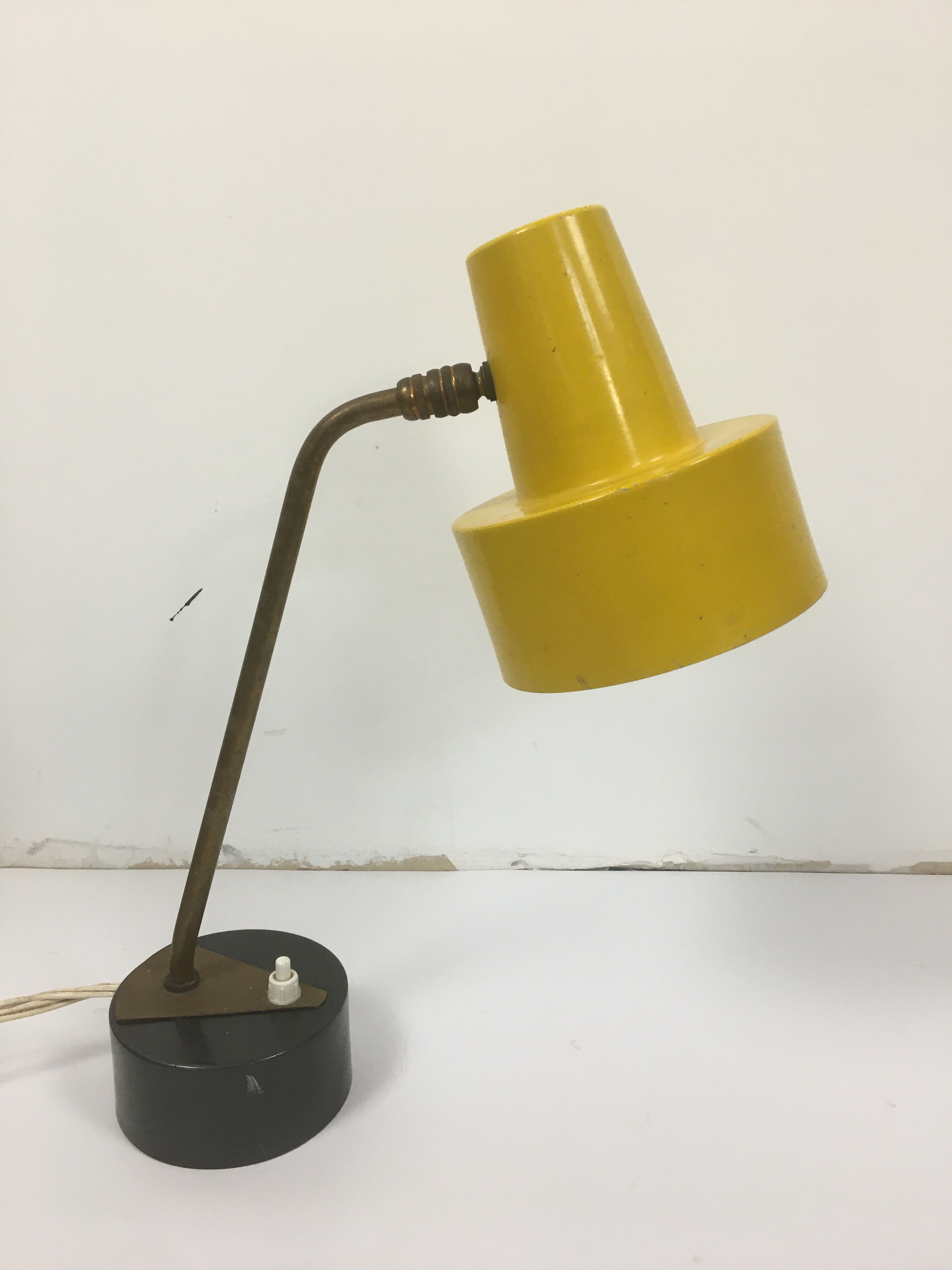Brass desk lamp with ball joint 1950-60
