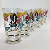 Set of 6 glasses 60s