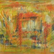 Contemporary painting "A City - I", oil on canvas by Mette Birckner, 2005