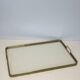 Rectangular Service Tray with Openwork Gallery in Brass. French Work