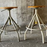 Pair of BAO workshop stools, 1950s